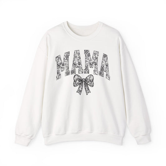 Lace Pattern Coquette Mama Sweatshirt