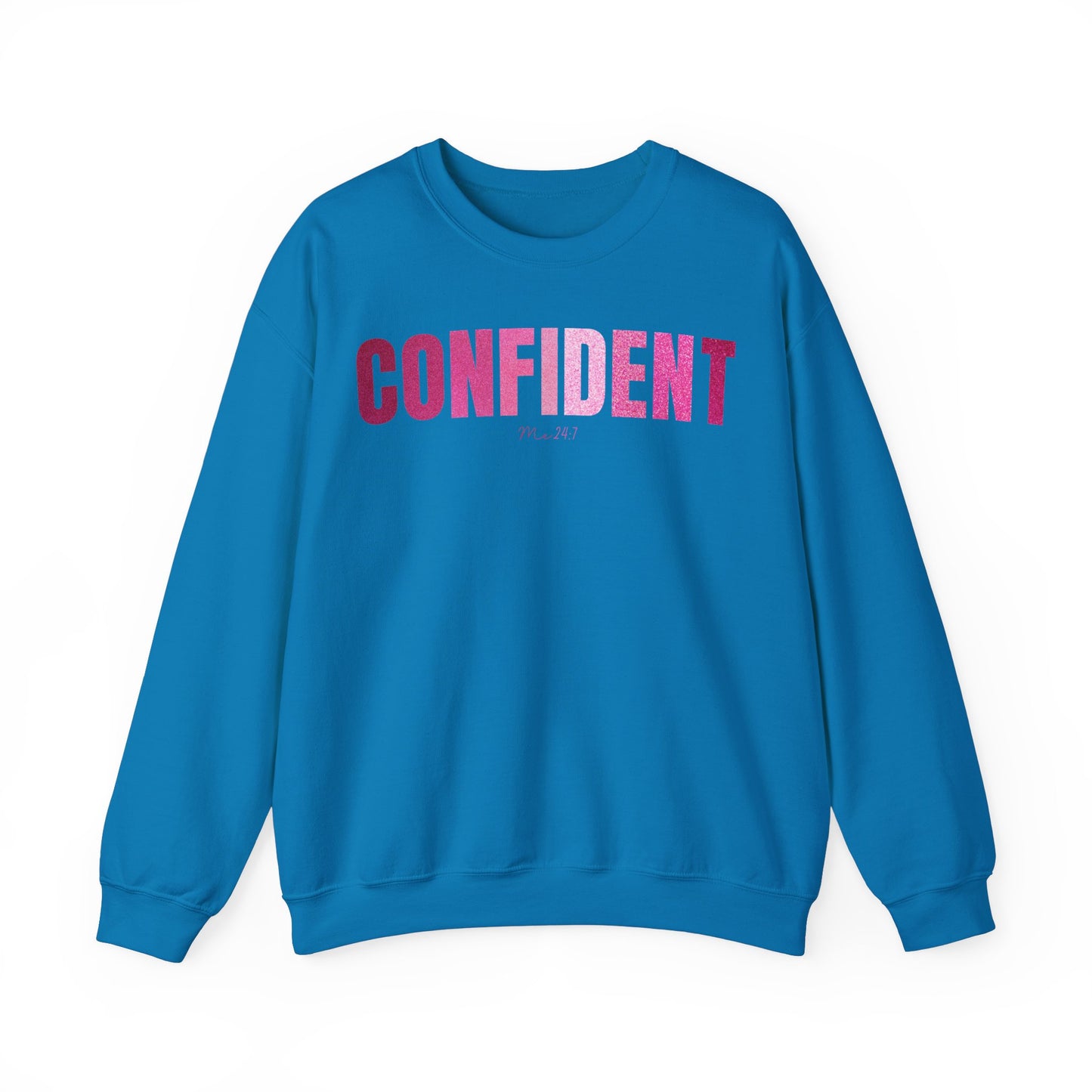 Confident Me 24:7 Glitter Pink Sweatshirt