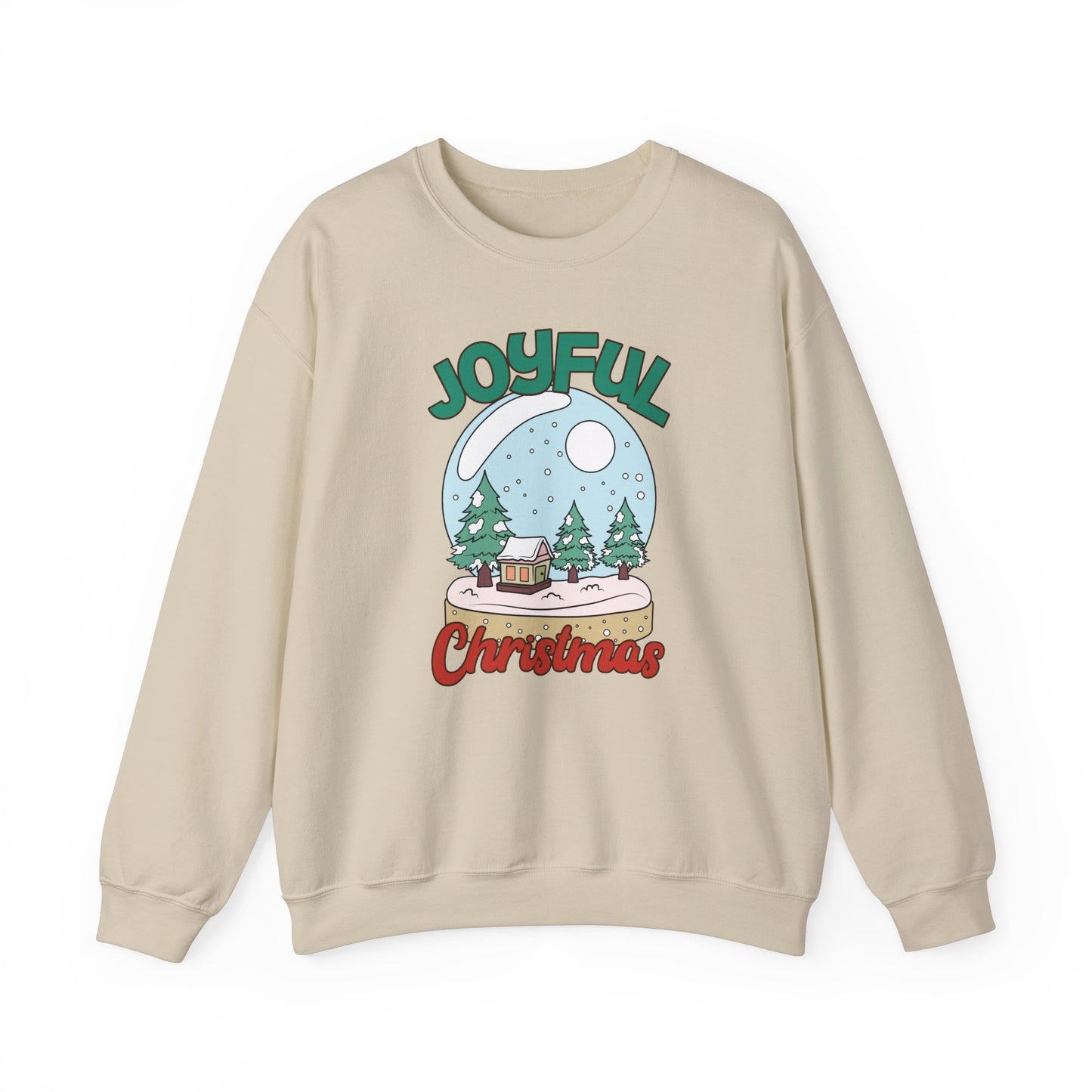 Joyful Christmas Snow Globe Graphic Sweatshirt