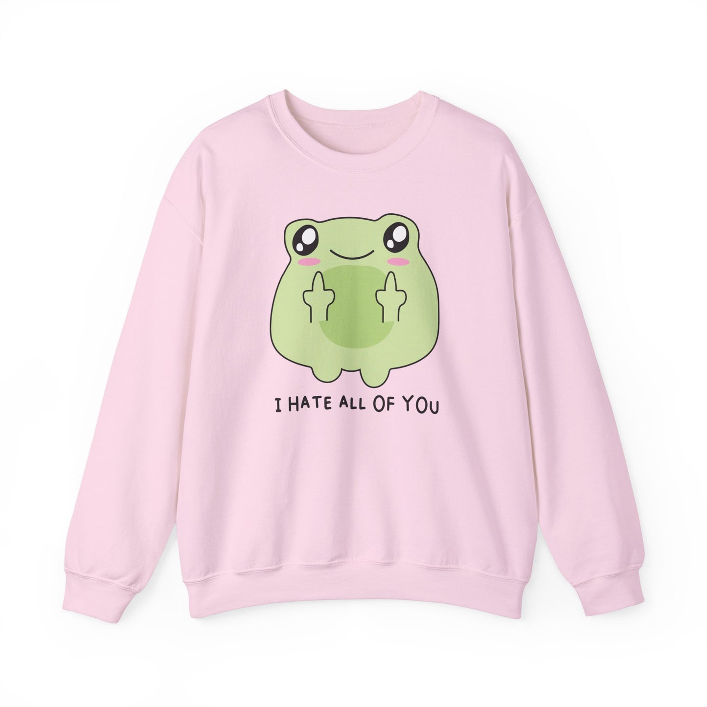 Hate All of You Funny Frog Middle Fingers Sweatshirt