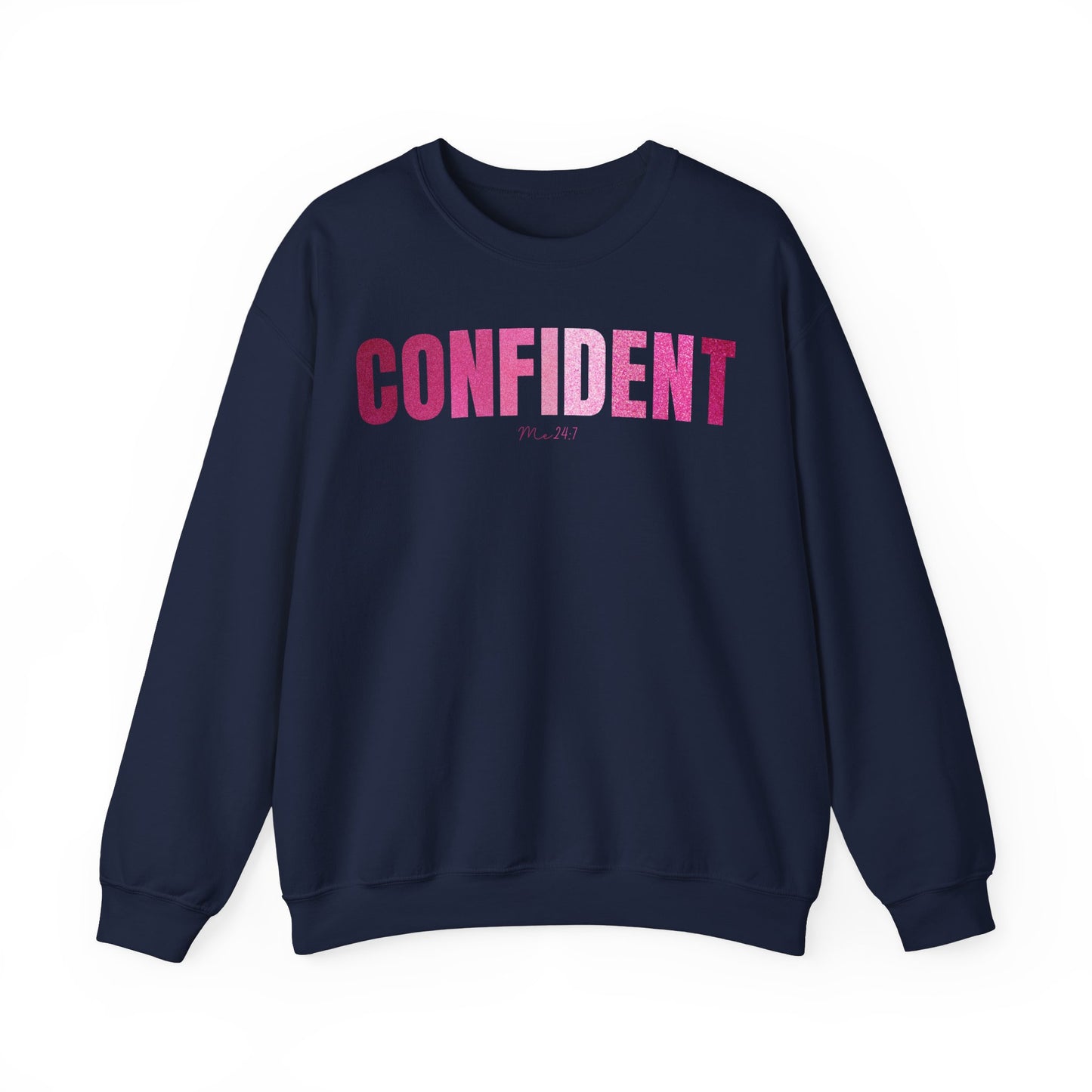 Confident Me 24:7 Glitter Pink Sweatshirt