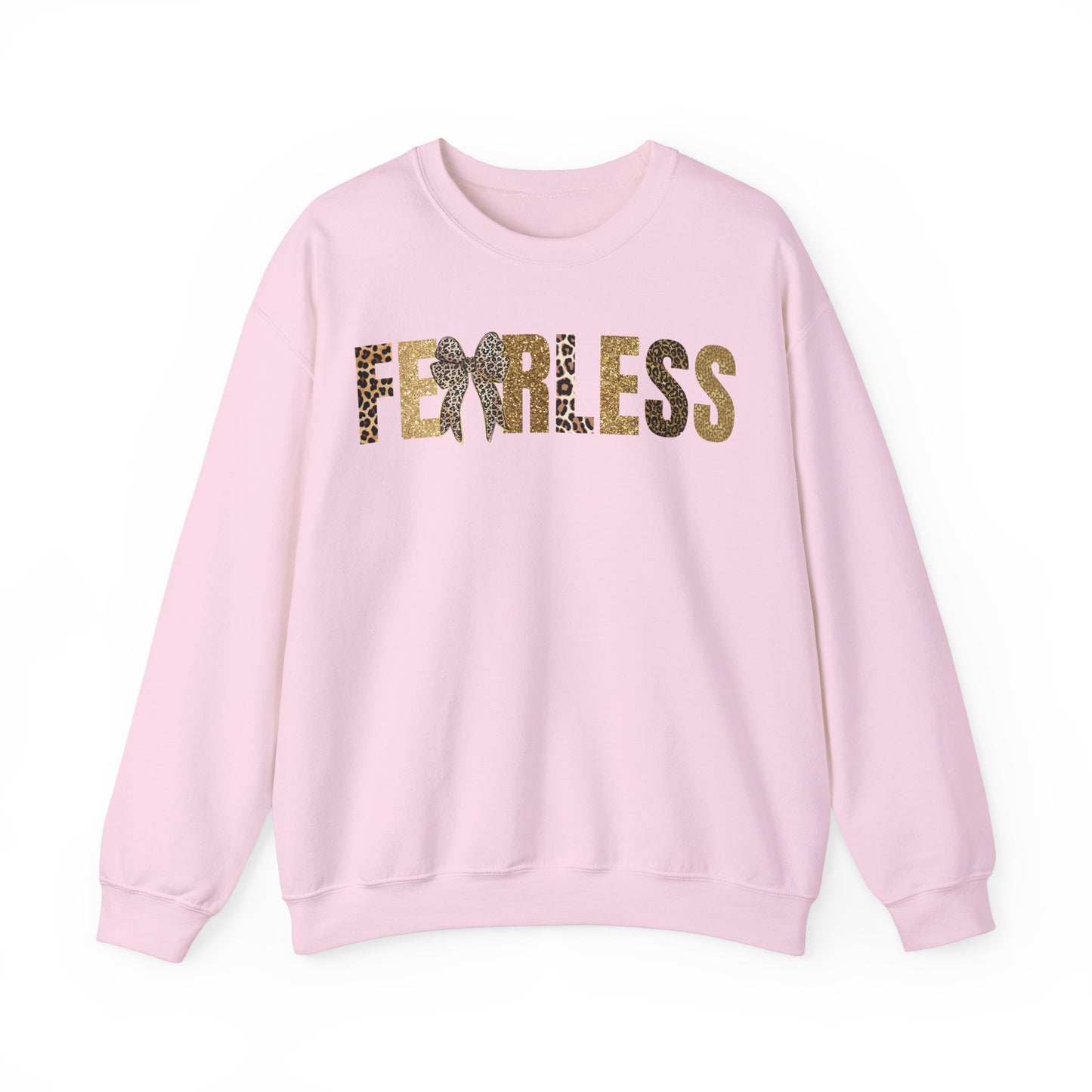 Fearless Leopard Pattern Coquette Bow Sweatshirt