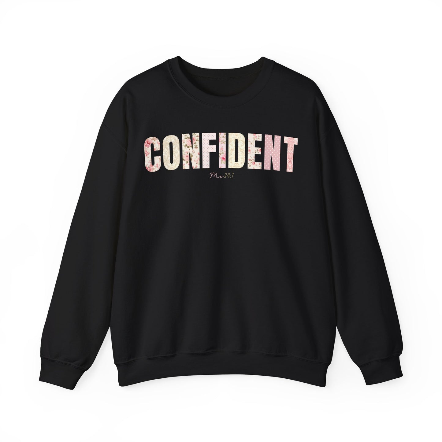 Confident Me 24:7 Pink Floral Patterns Sweatshirt