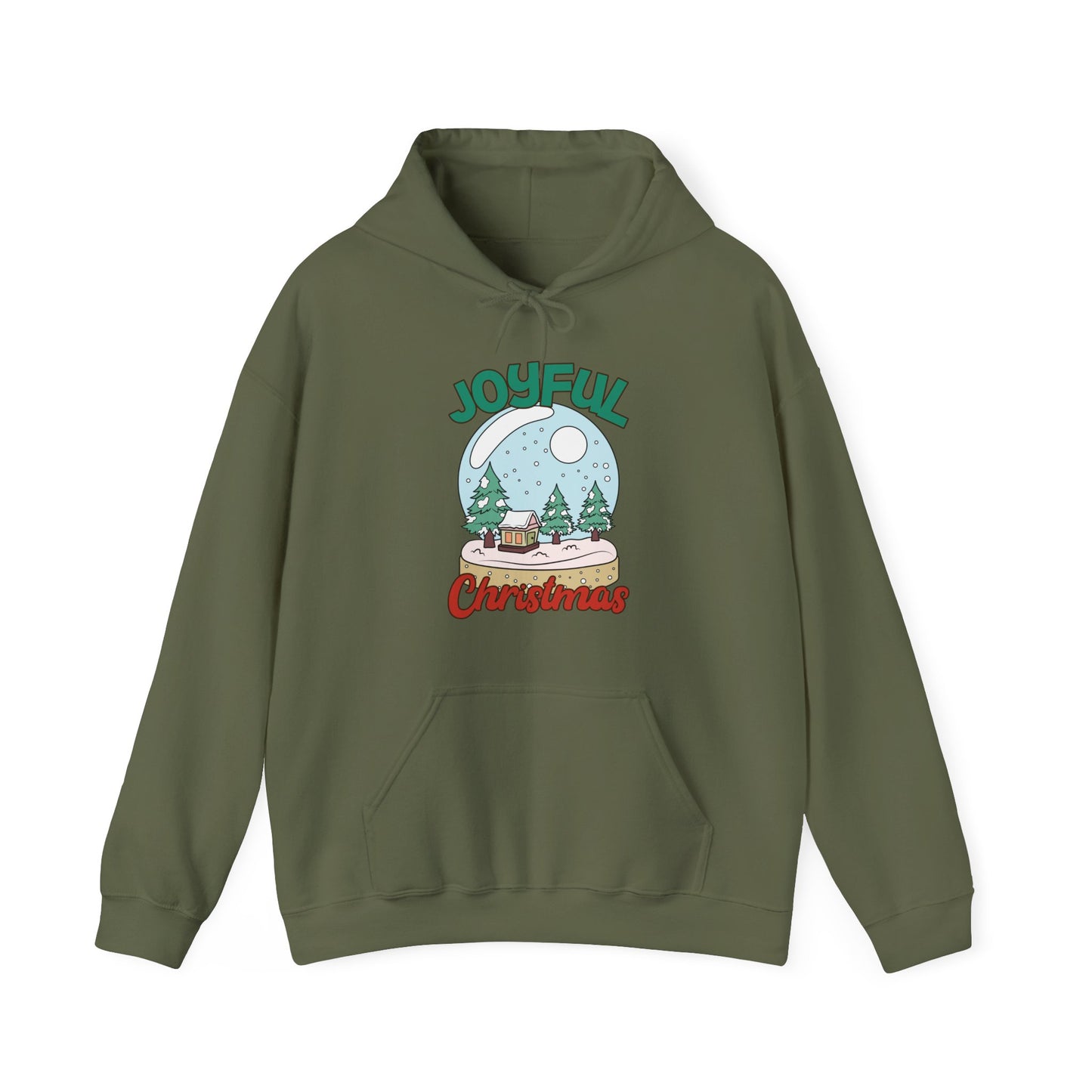 Joyful Christmas Snow Globe Graphic Hoodie