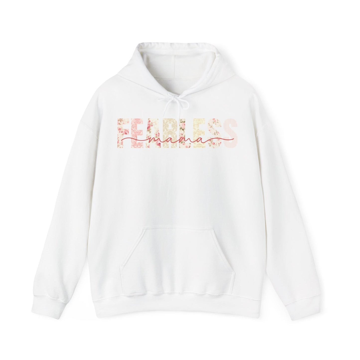 Fearless Mama Pink Floral Patterns Hoodie