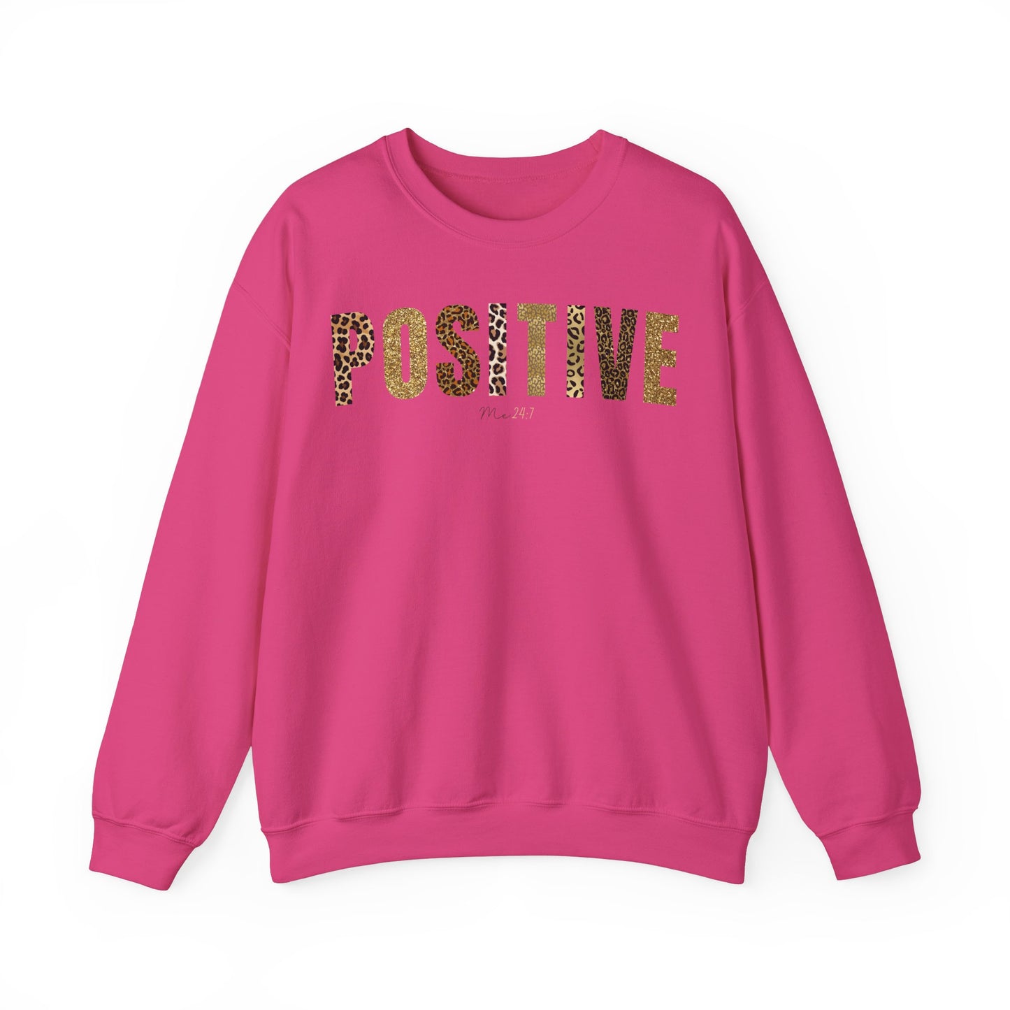 Positive Me 24:7 Glitter Leopard Patterns Sweatshirt