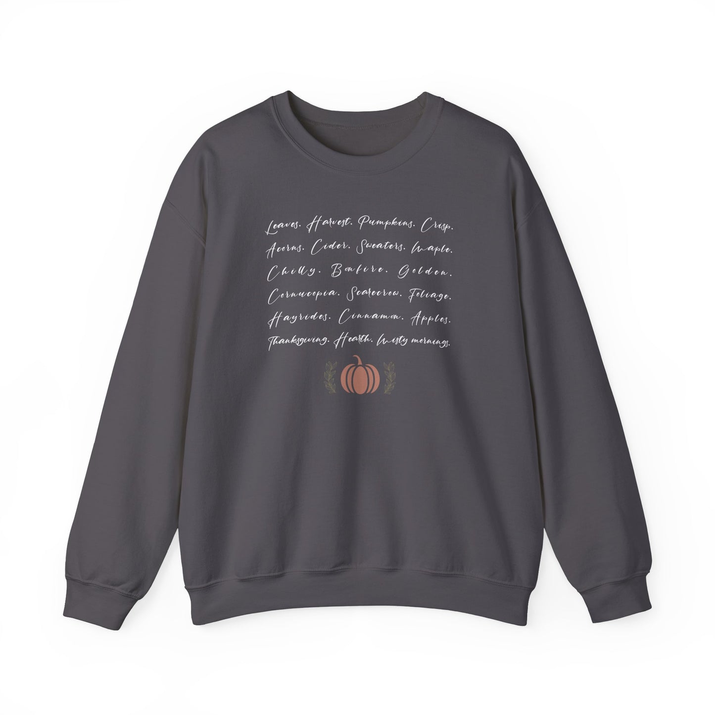 Fall Words in Script Font Sweatshirt