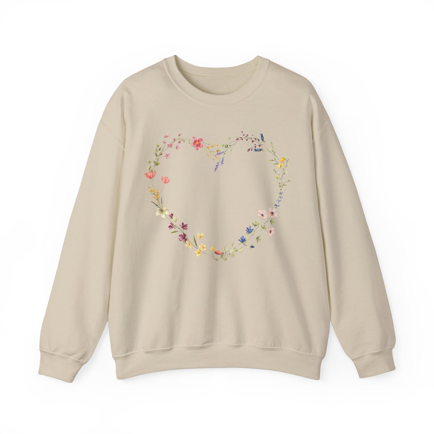 Wildflowers In Heart Shape Sweatshirt