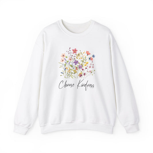 Choose Kindness Wildflowers Graphic Sweatshirt