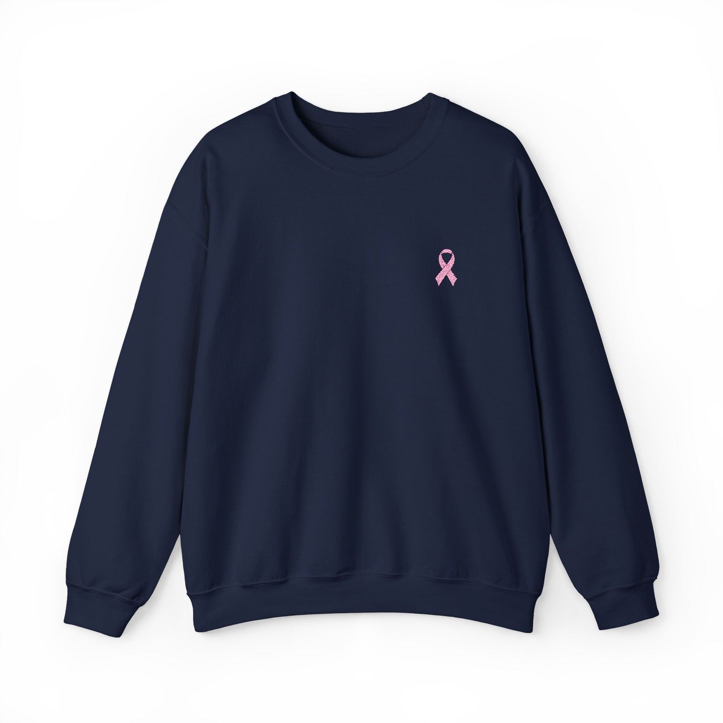 Embroidered Pink Ribbon Breast Cancer Awareness Sweatshirt