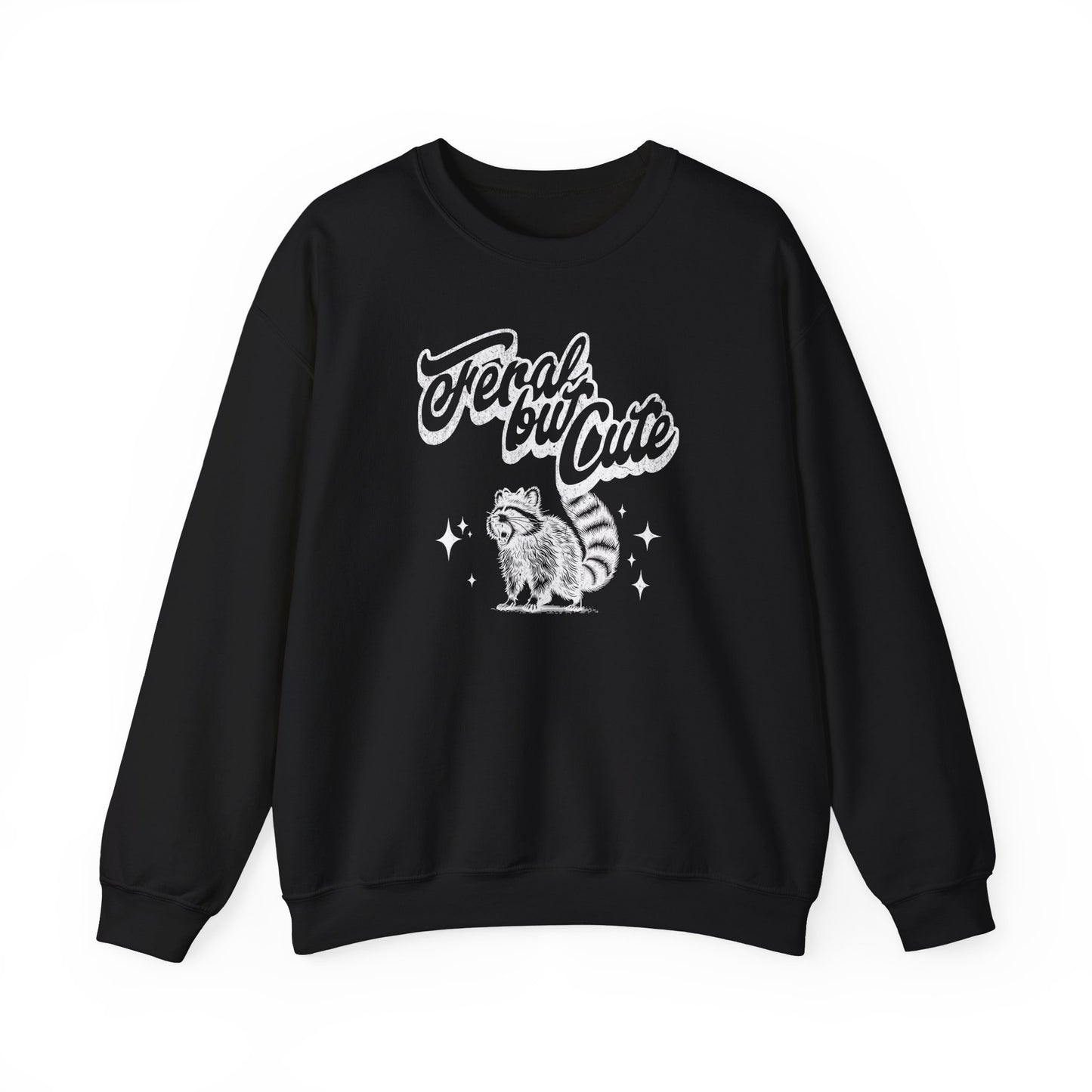 Feral But Cute Coquette Raccoon Sweatshirt