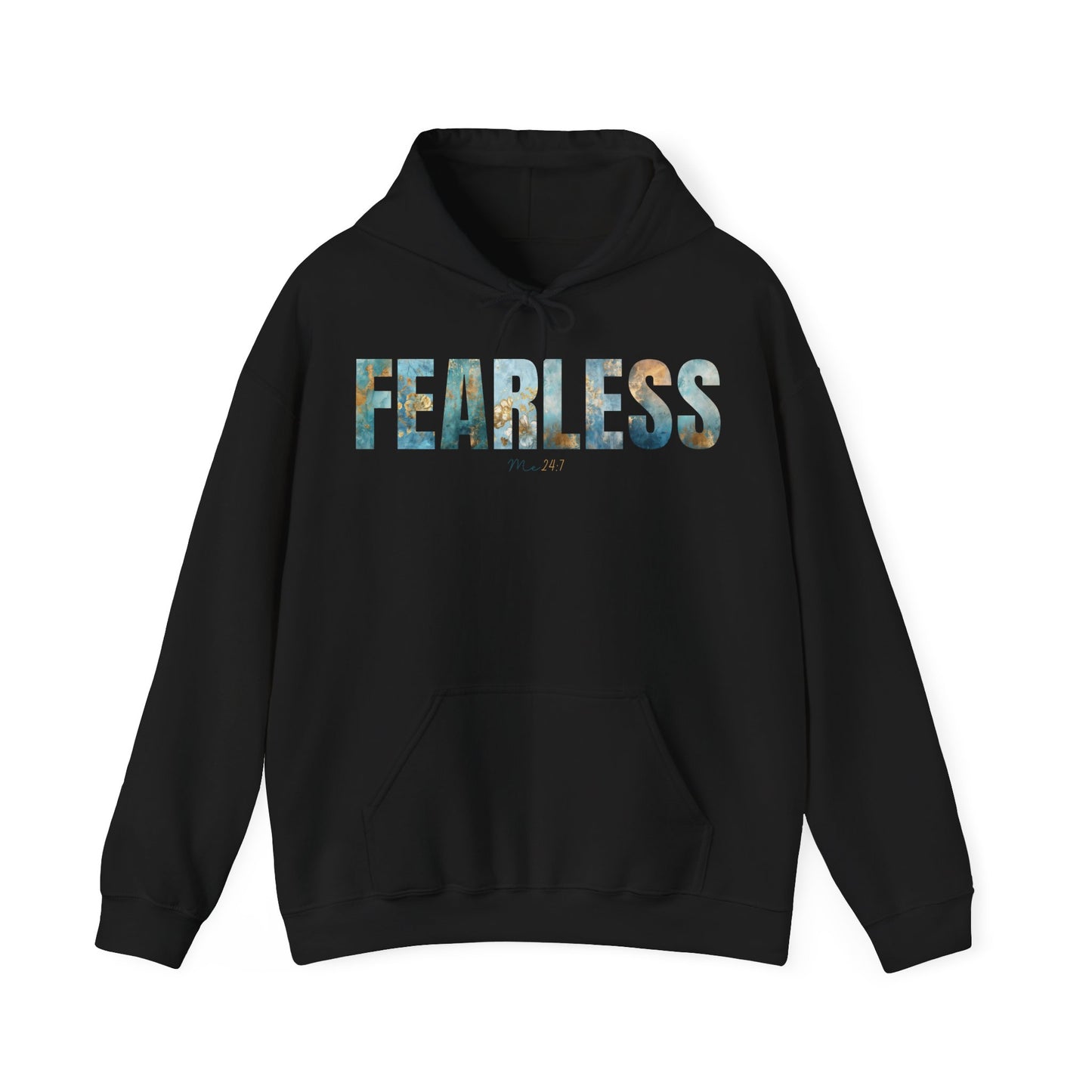 Fearless Me 24:7 Golden Blue Patterns Hoodie
