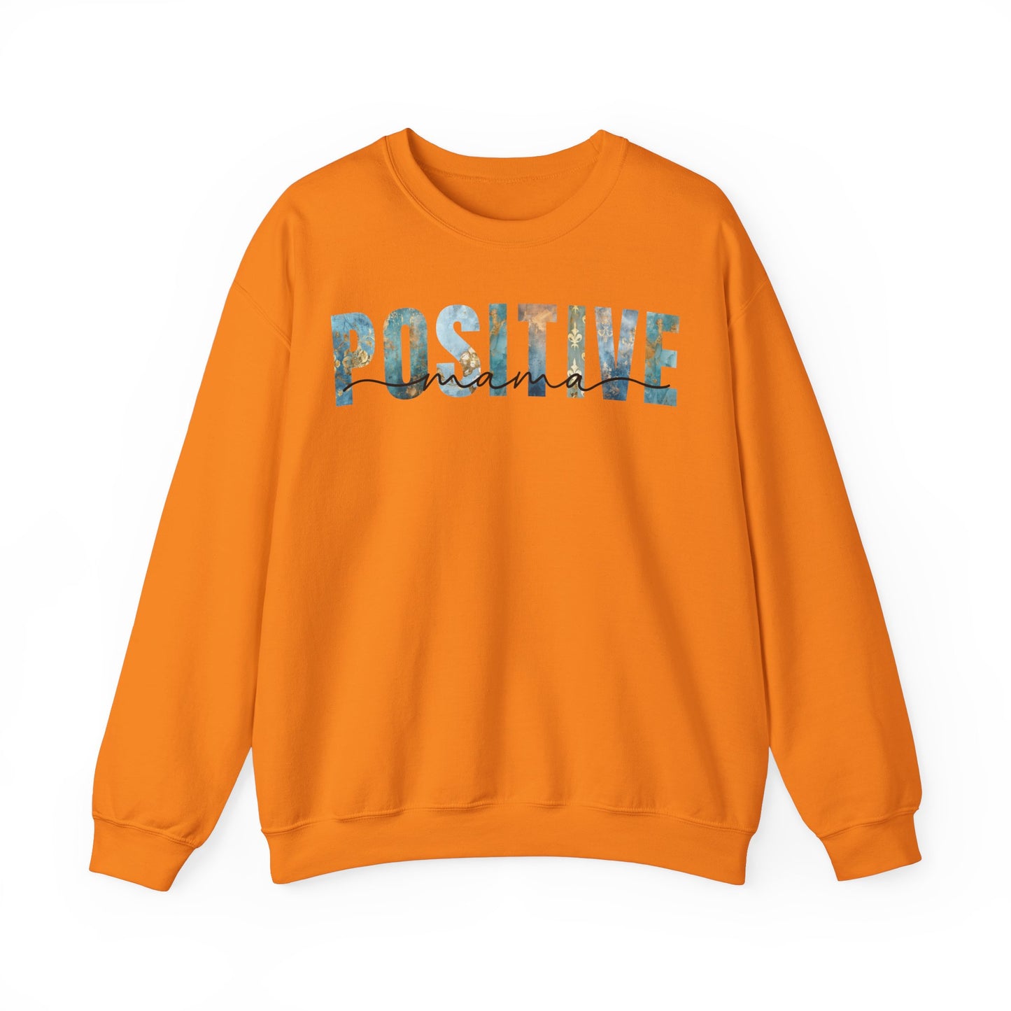 Positive Mama Blue Golden Patterns Sweatshirt