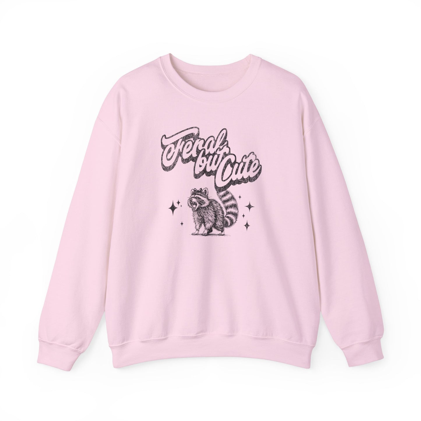 Feral But Cute Coquette Raccoon Sweatshirt