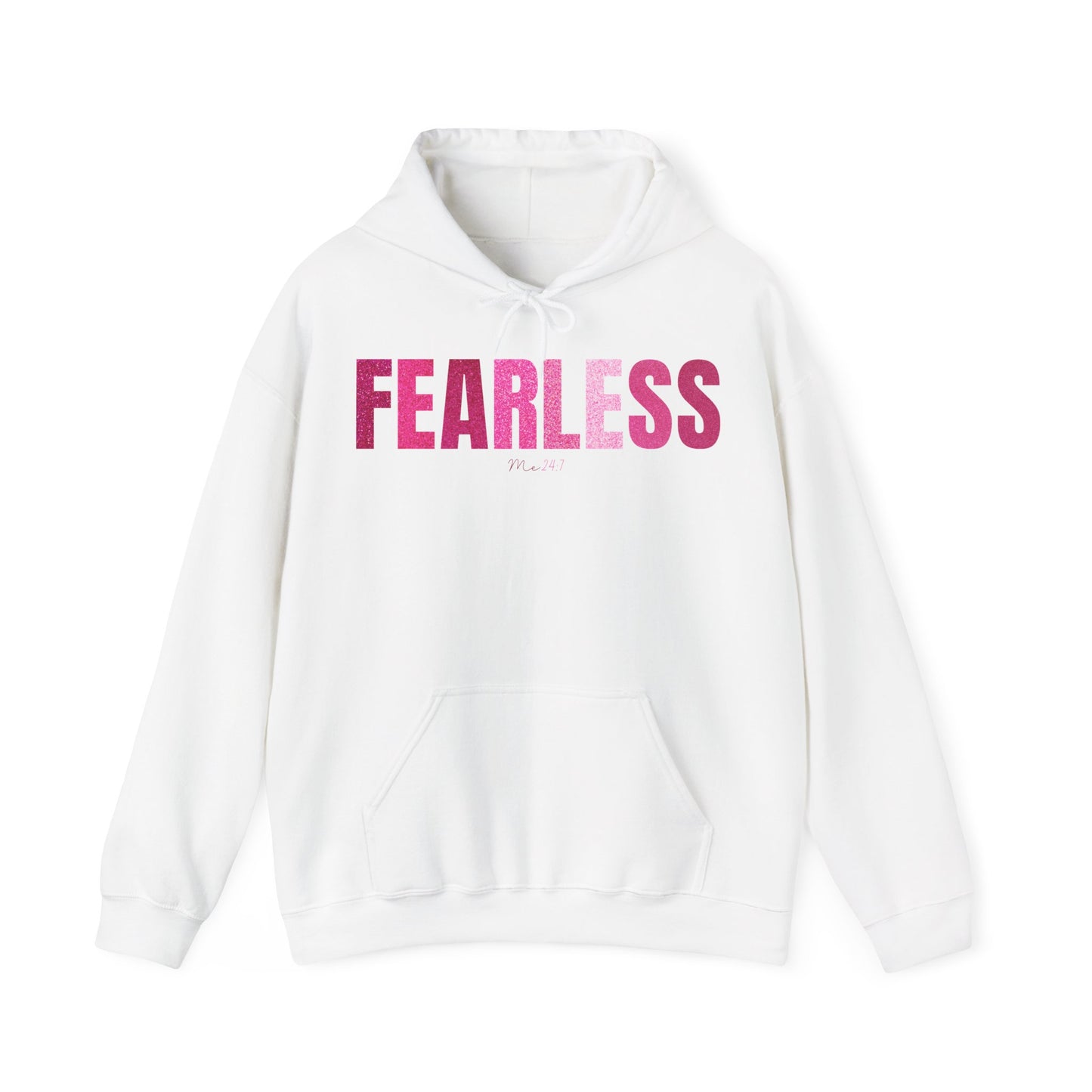 Fearless Me 24:7 Glitter Pink Patterns Hoodie