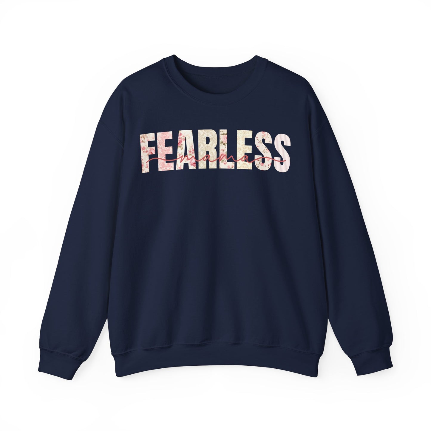 Fearless Mama Pink Floral Patterns Sweatshirt