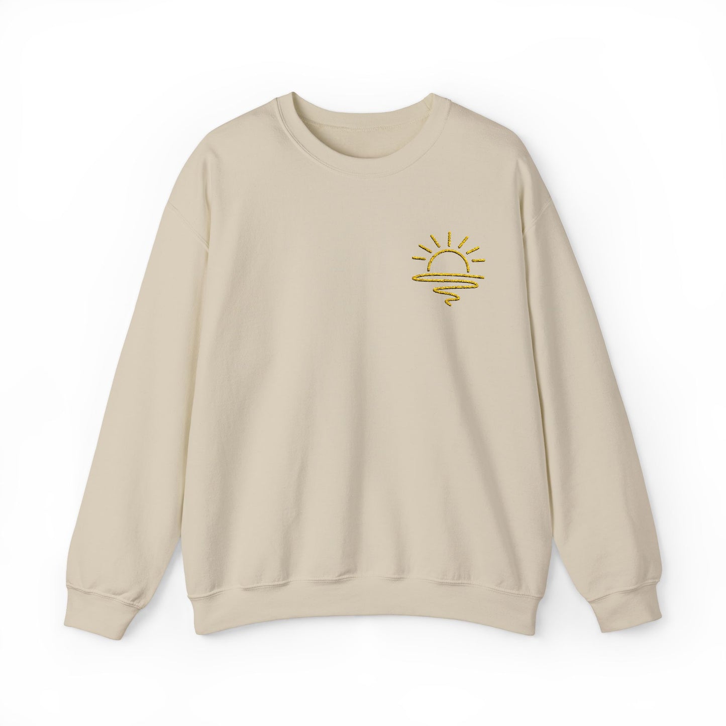 Minimalist Embroidered Sun Sweatshirt