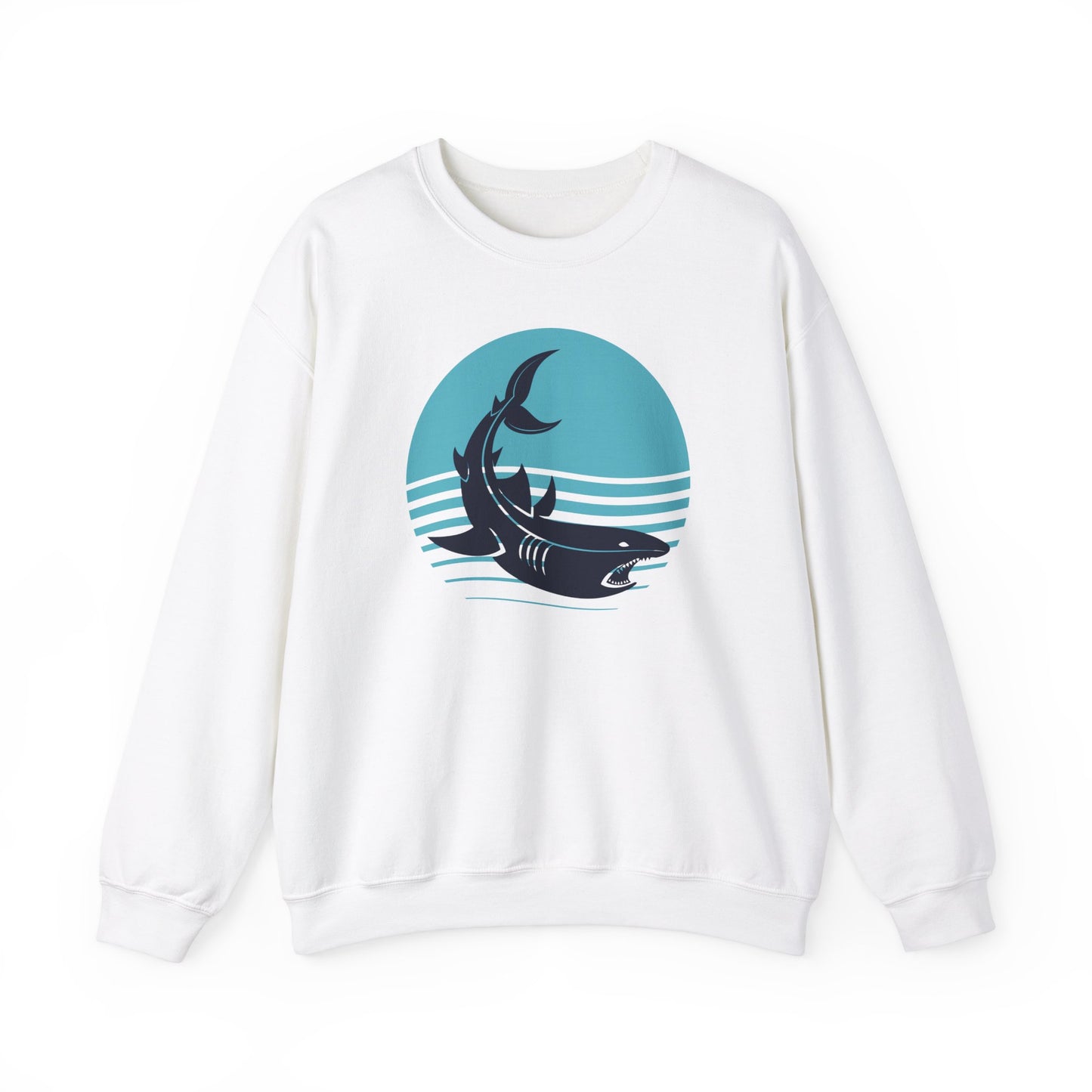 Shark and Waves Graphic Sweatshirt