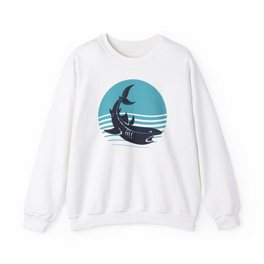 Shark and Waves Graphic Sweatshirt