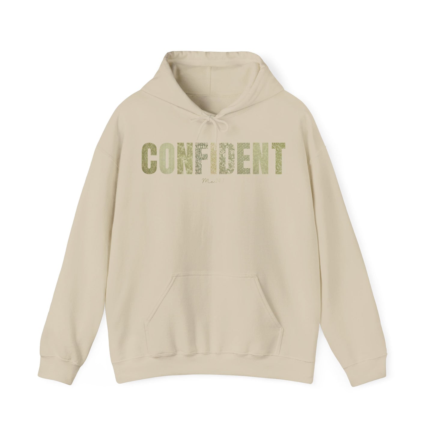 Confident Me 24:7 Green Design Patterns Hoodie