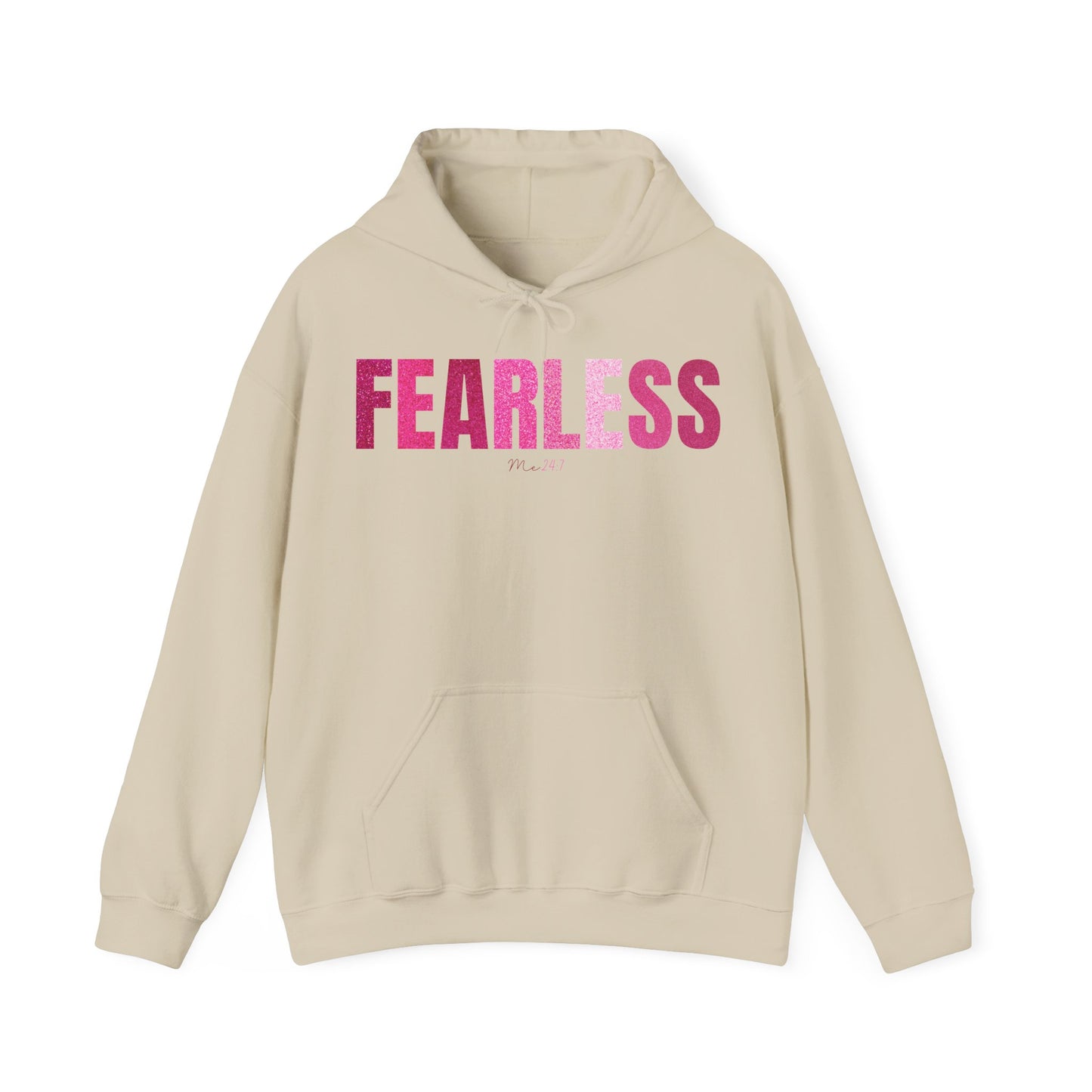 Fearless Me 24:7 Glitter Pink Patterns Hoodie