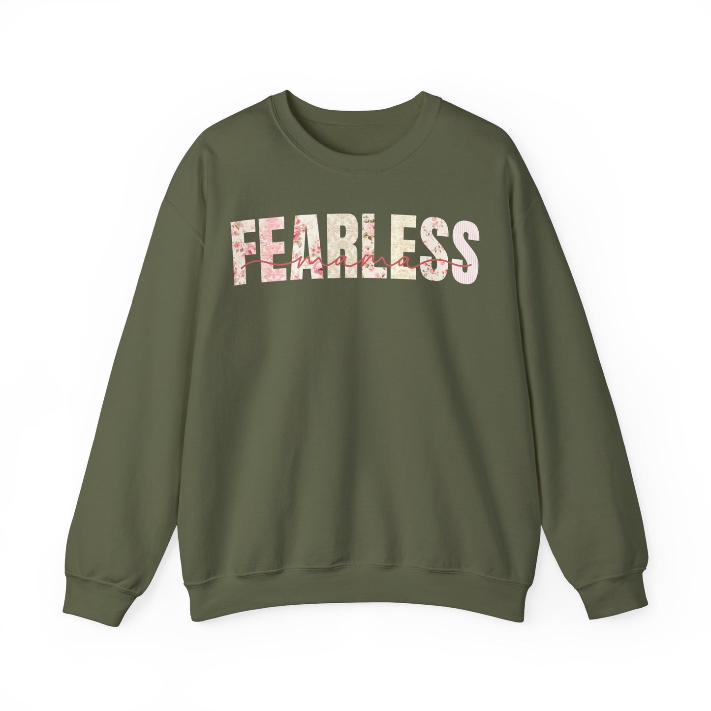 Fearless Mama Pink Floral Patterns Sweatshirt