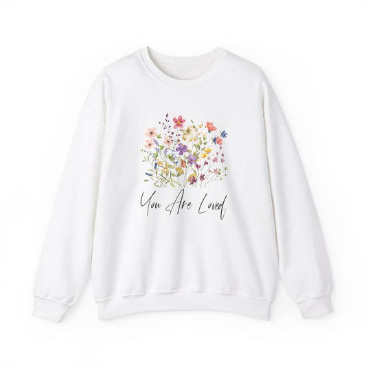 You Are Loved Wildflowers Graphic Sweatshirt