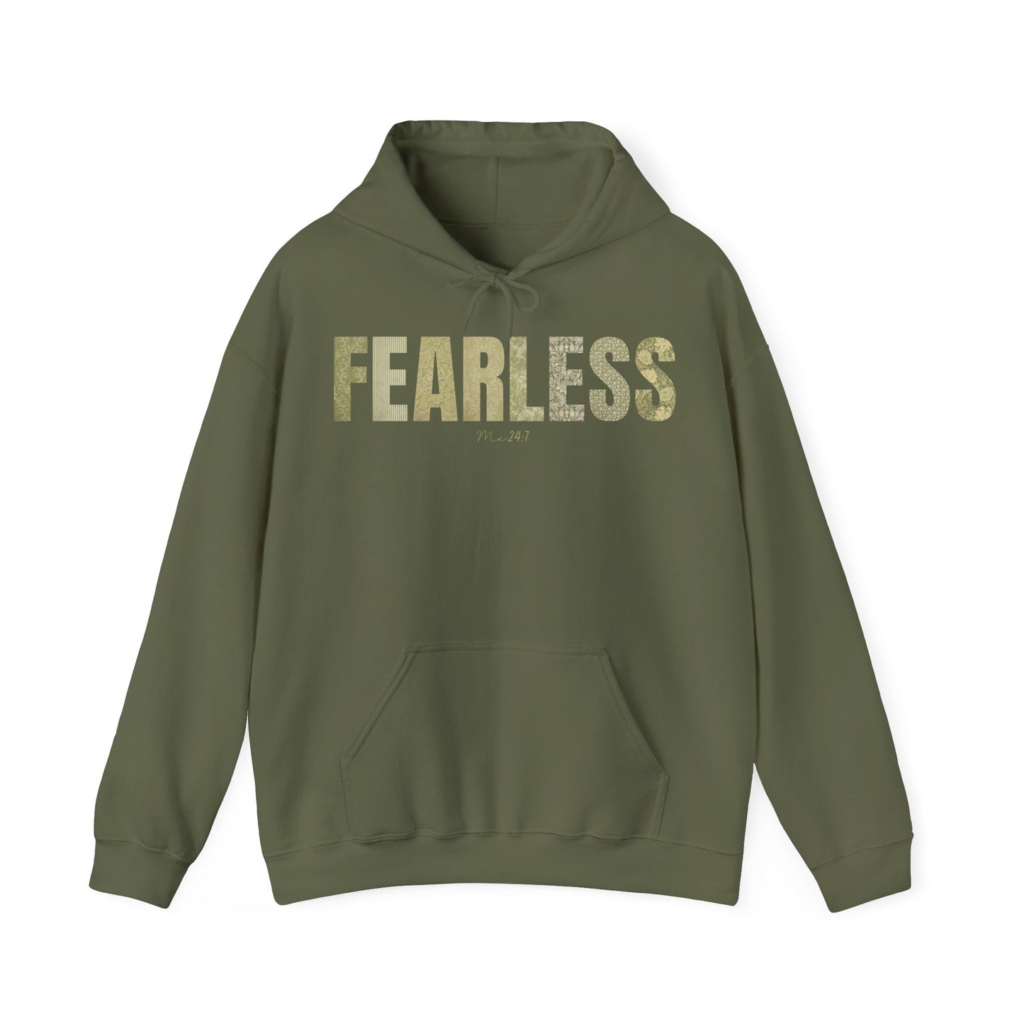 Fearless Me 24:7 Green Patterns Hoodie