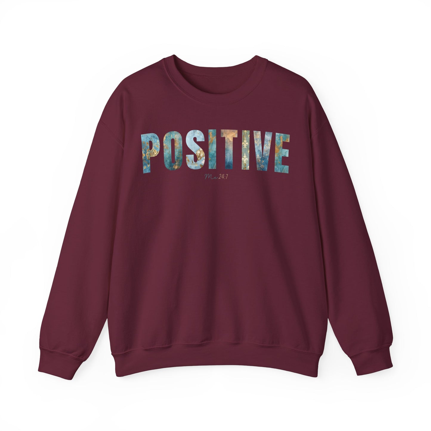 Positive Me 24:7 Blue Golden Patterns Sweatshirt