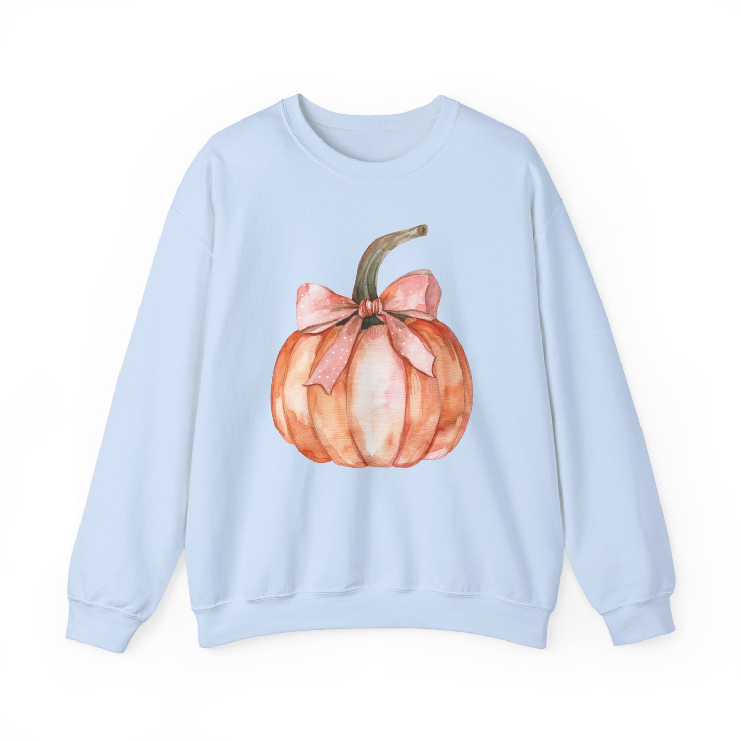 Fall Pumpkin Coquette Bow Sweatshirt