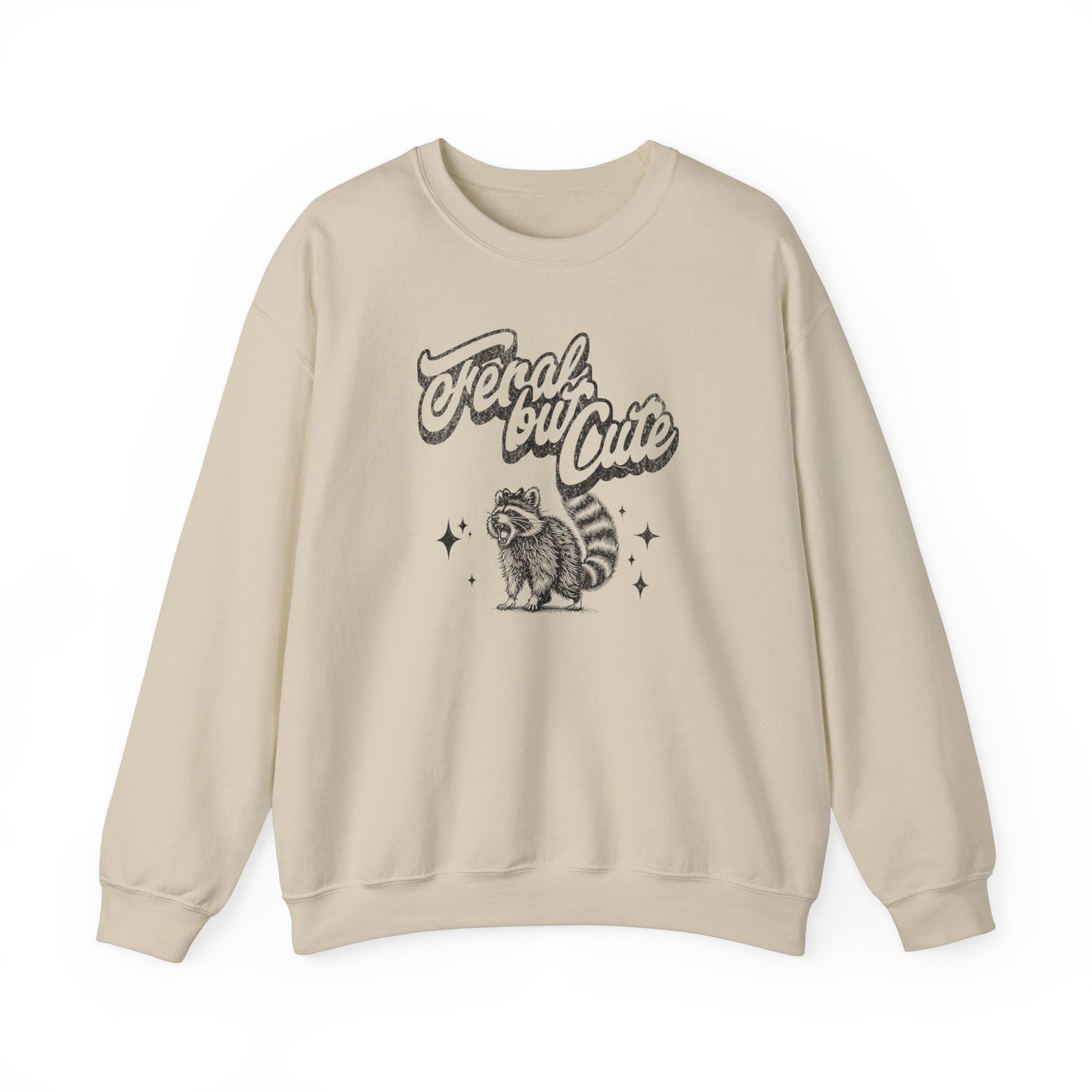 Feral But Cute Coquette Raccoon Sweatshirt