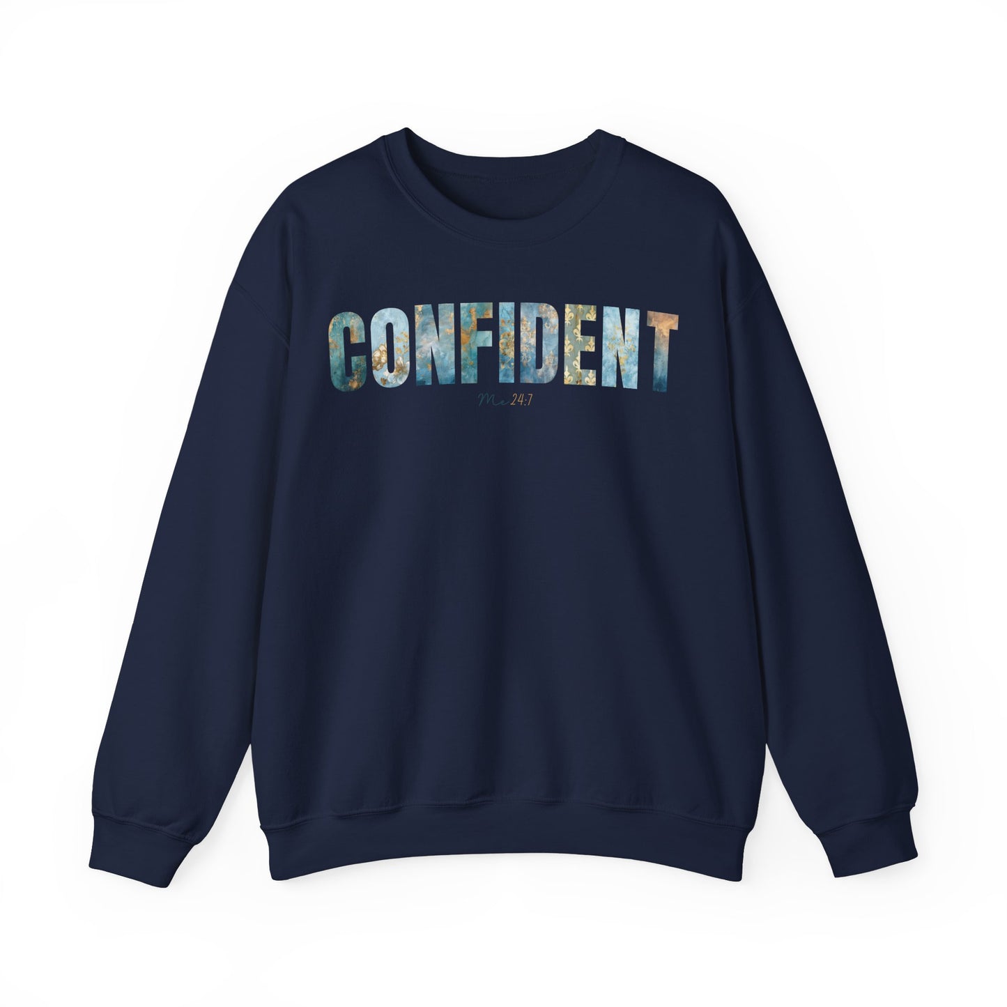 Confident Me 24:7 Golden and Blue Patterns Sweatshirt