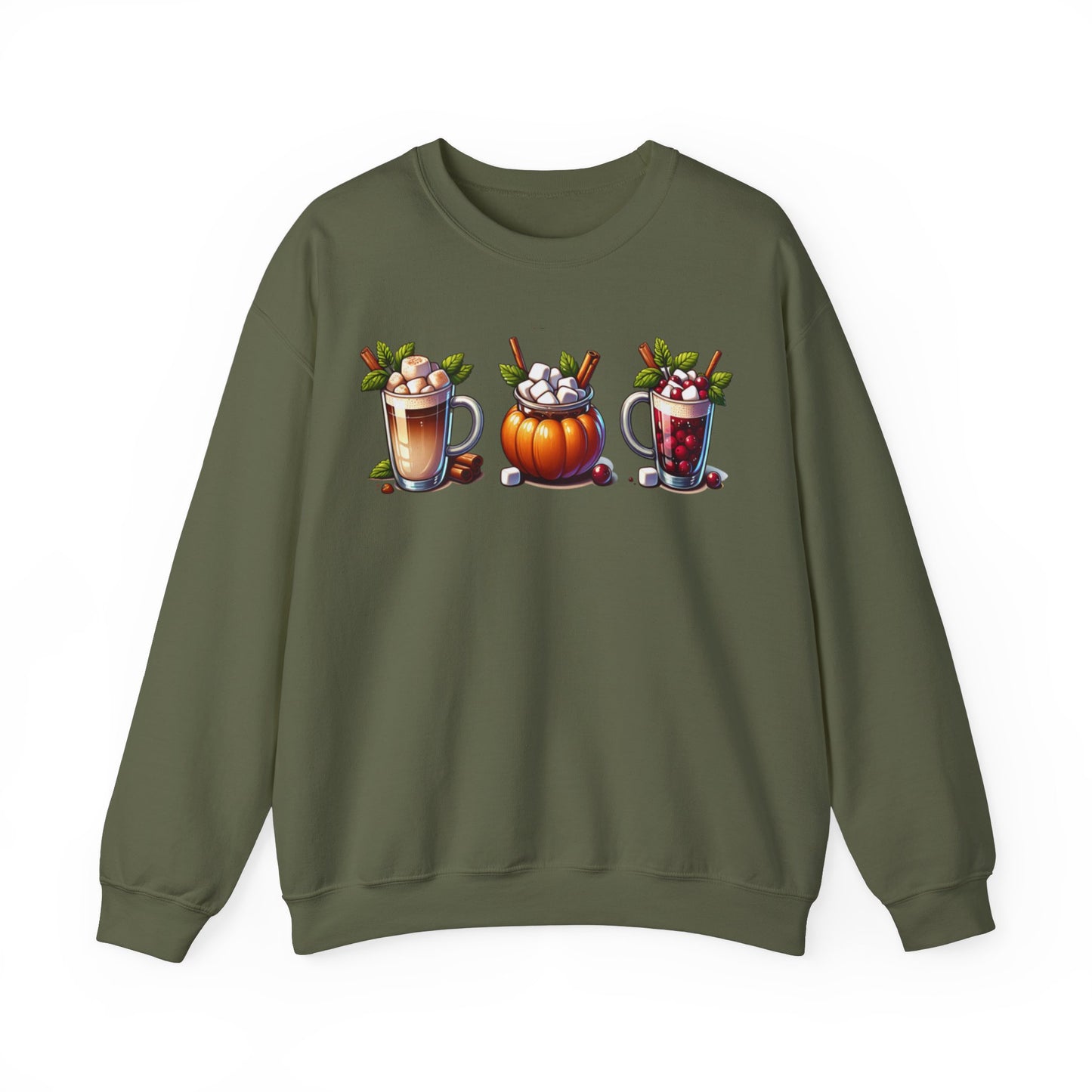 Fall Themed Drinks Graphic Sweatshirt