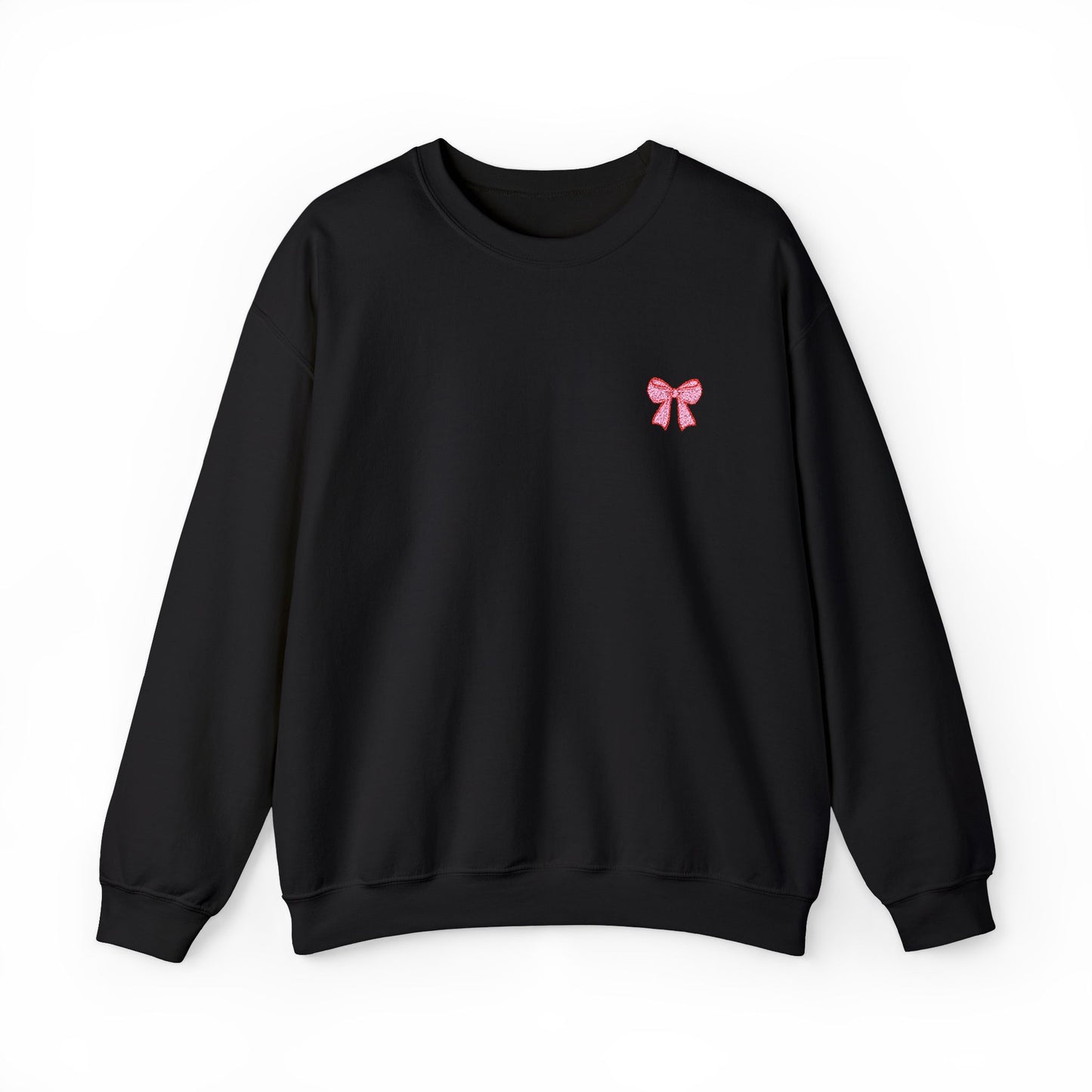 Embroidered Coquette Pink Bow Sweatshirt