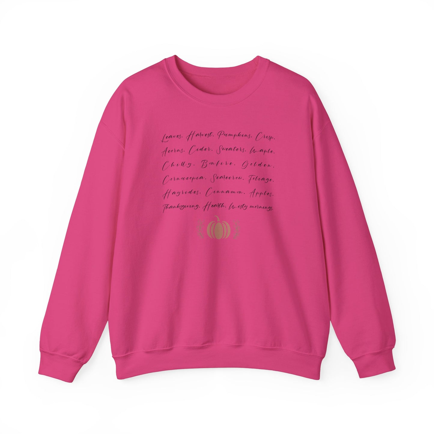 Fall Words in Script Font Sweatshirt