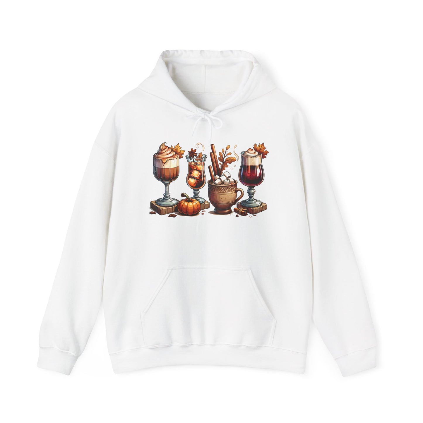 Fall Themed Drinks Graphic Hoodie