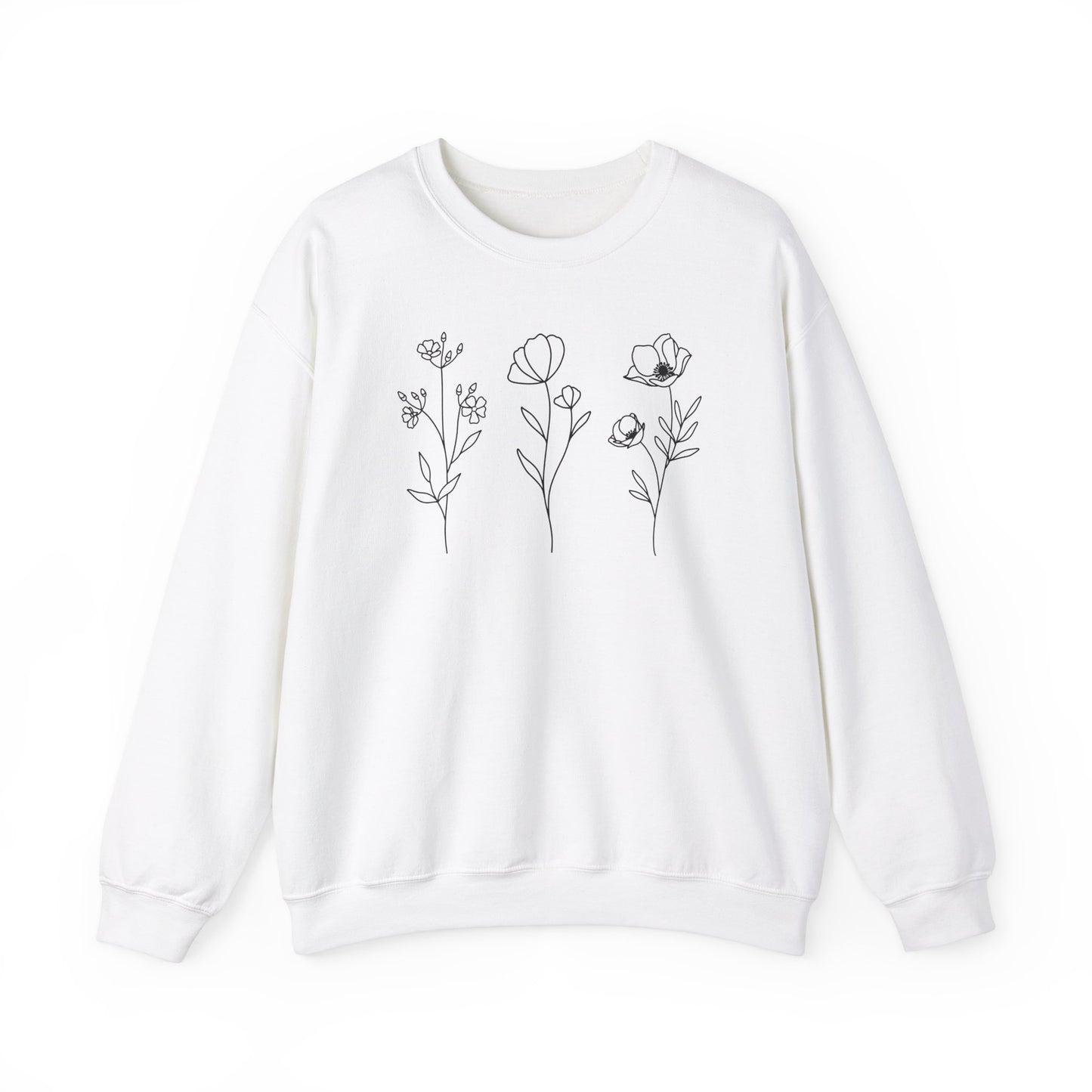 Minimalist Wildflowers Sweatshirt