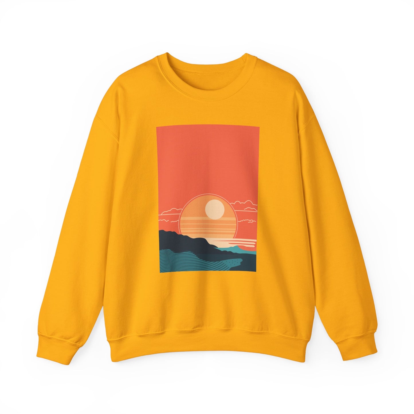 Minimal Boho Sunset Graphic Sweatshirt