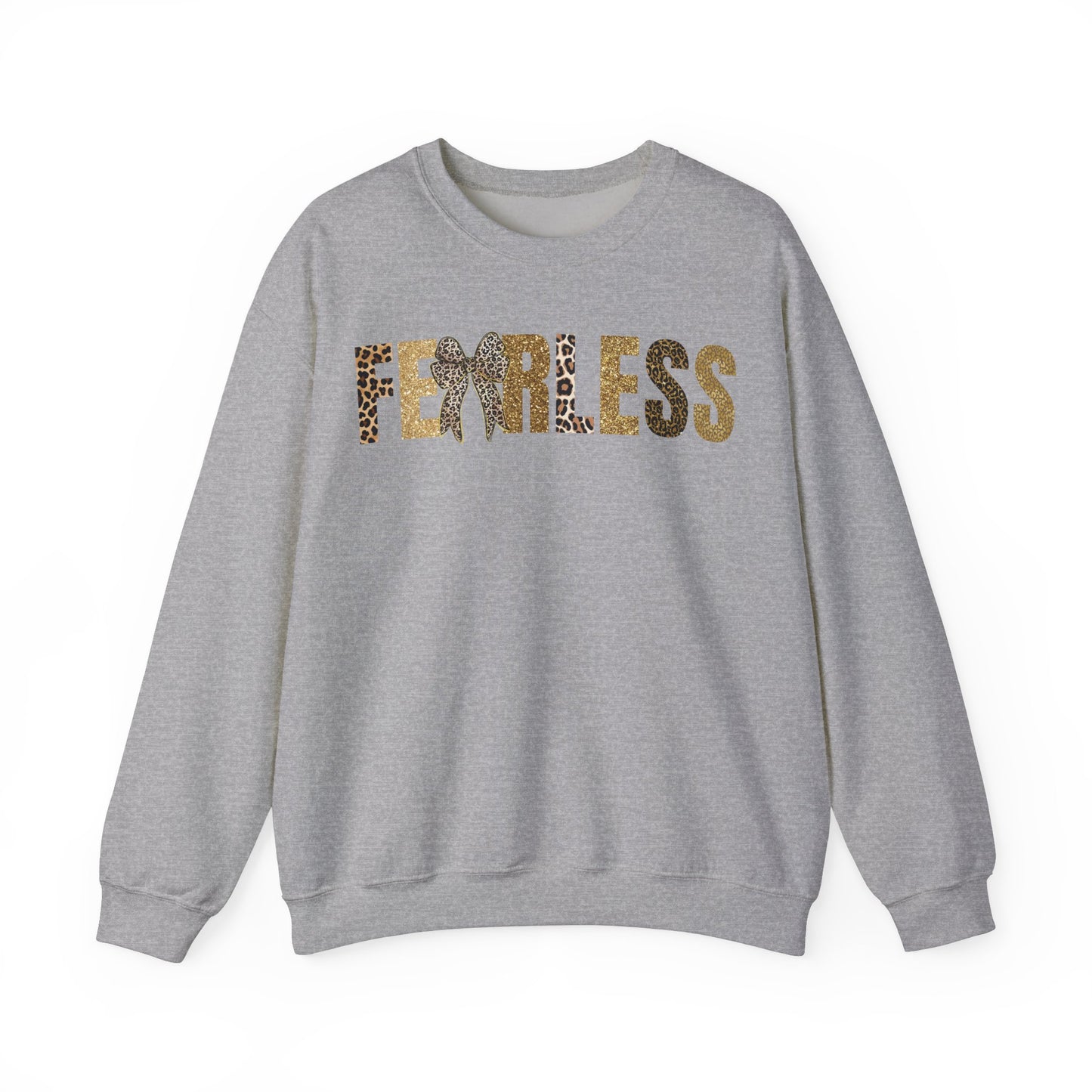 Fearless Leopard Pattern Coquette Bow Sweatshirt