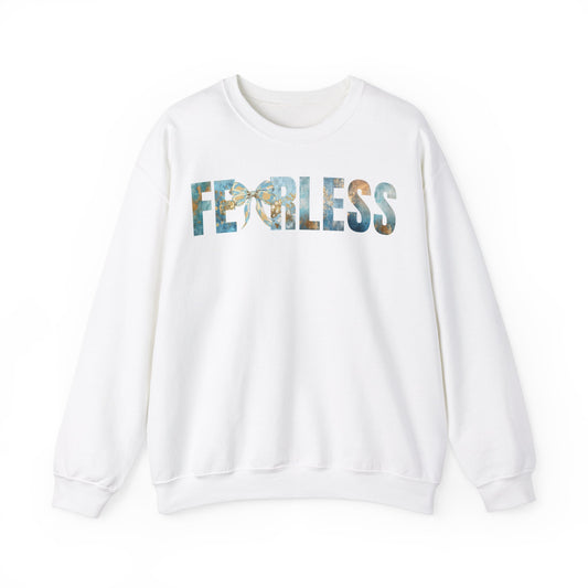 Fearless Golden and Blue Coquette Bow Sweatshirt