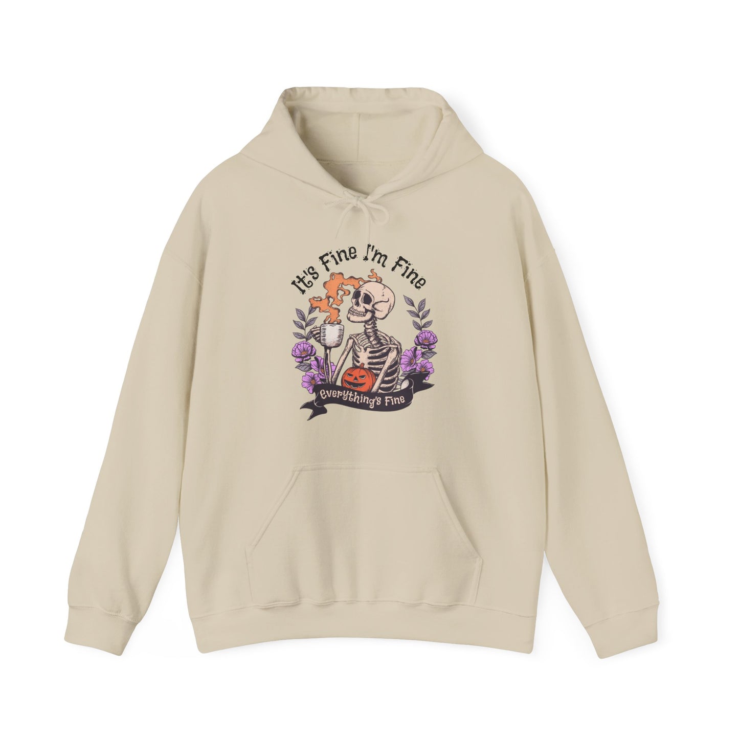 It's Fine I'm Fine Everything's Fine Skeleton Hoodie