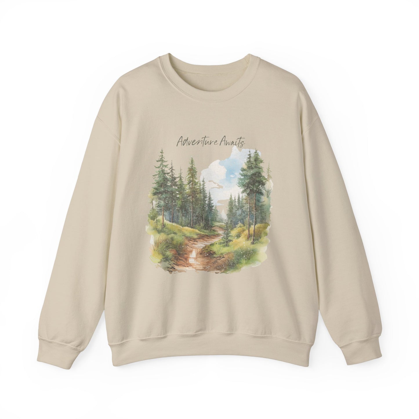 Adventure Awaits Nature Watercolor Sweatshirt