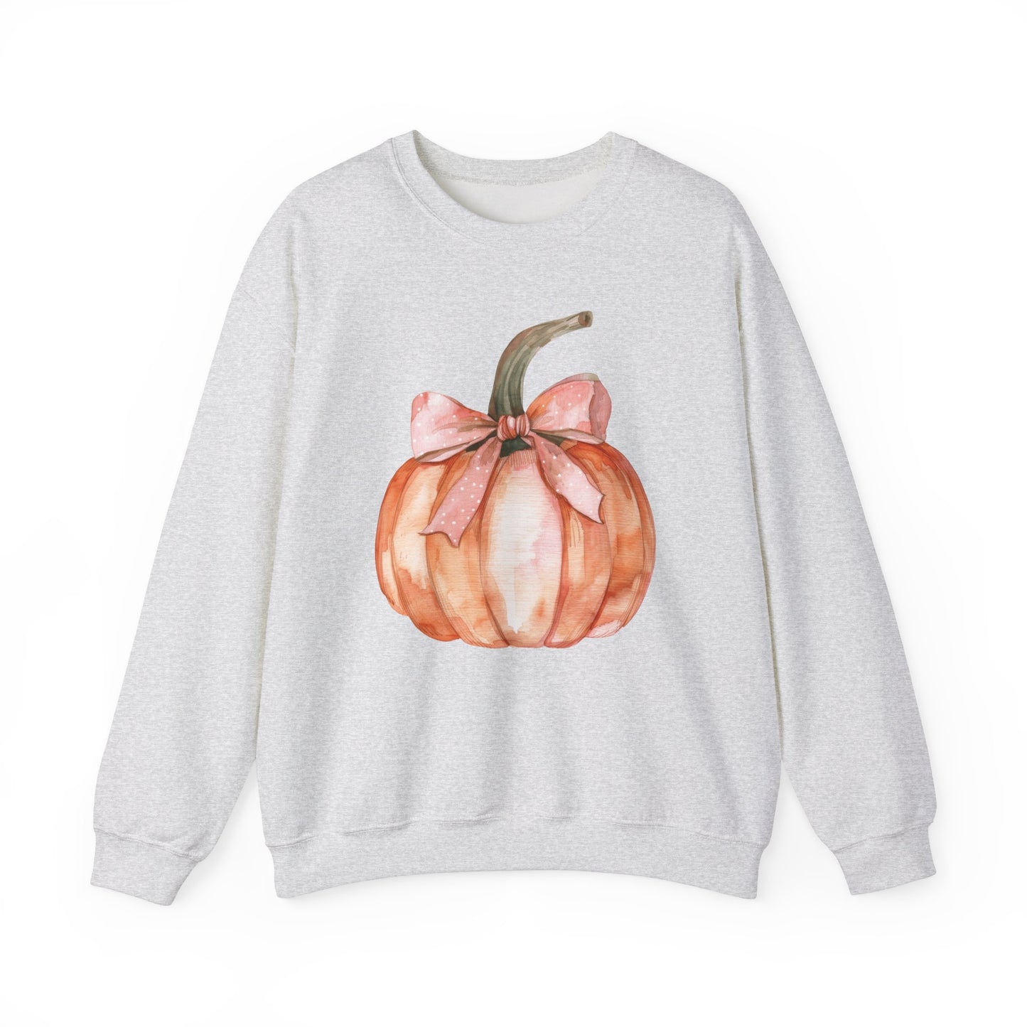 Fall Pumpkin Coquette Bow Sweatshirt