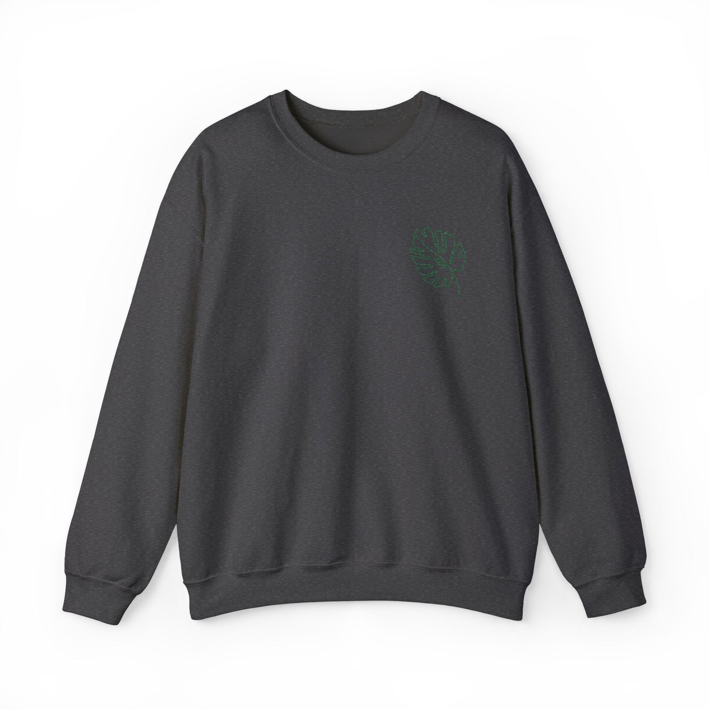 Embroidered Monstera Leaf Sweatshirt