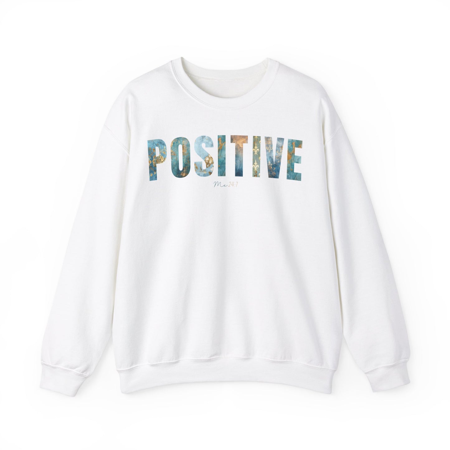 Positive Me 24:7 Blue Golden Patterns Sweatshirt