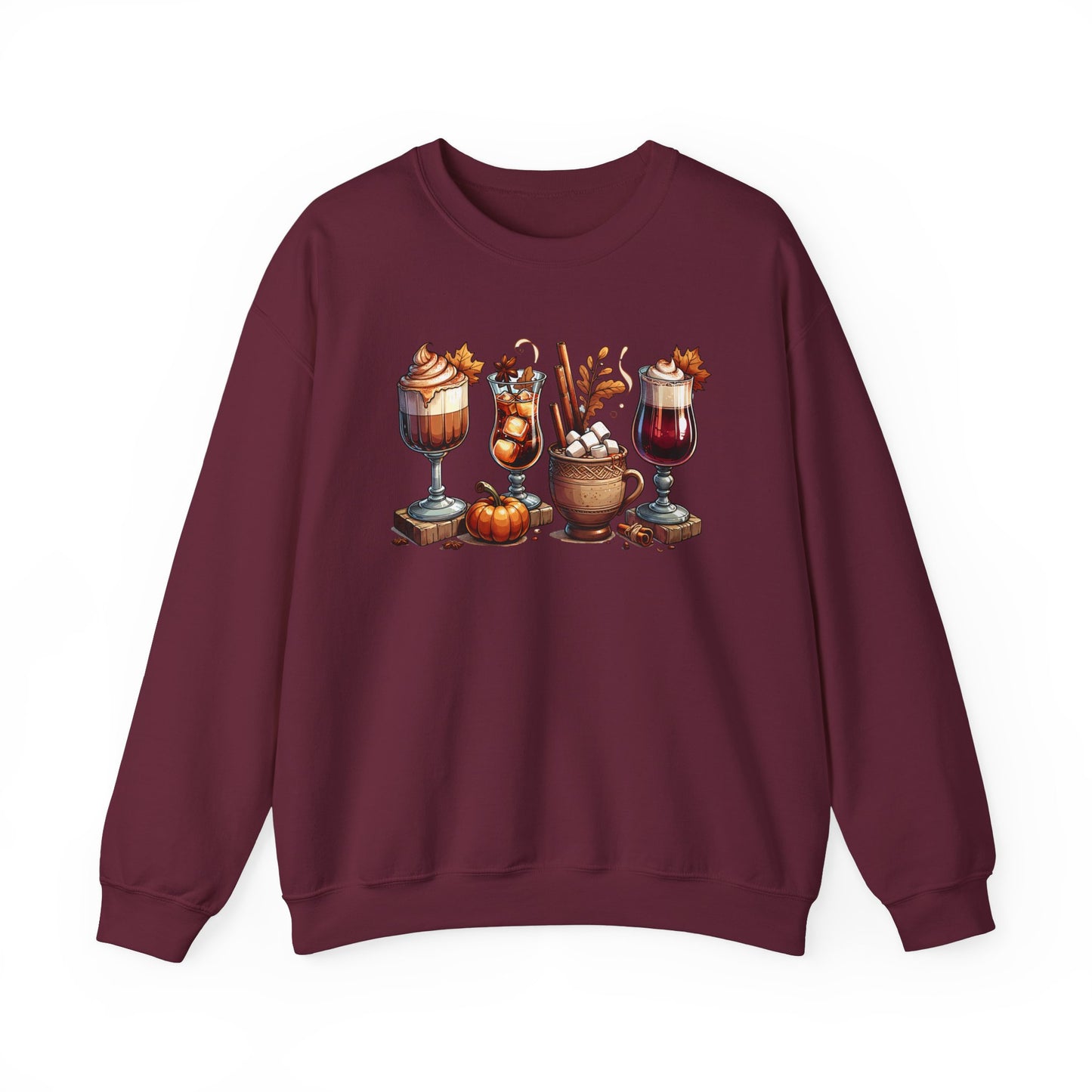 Fall Themed Drinks Graphic Sweatshirt