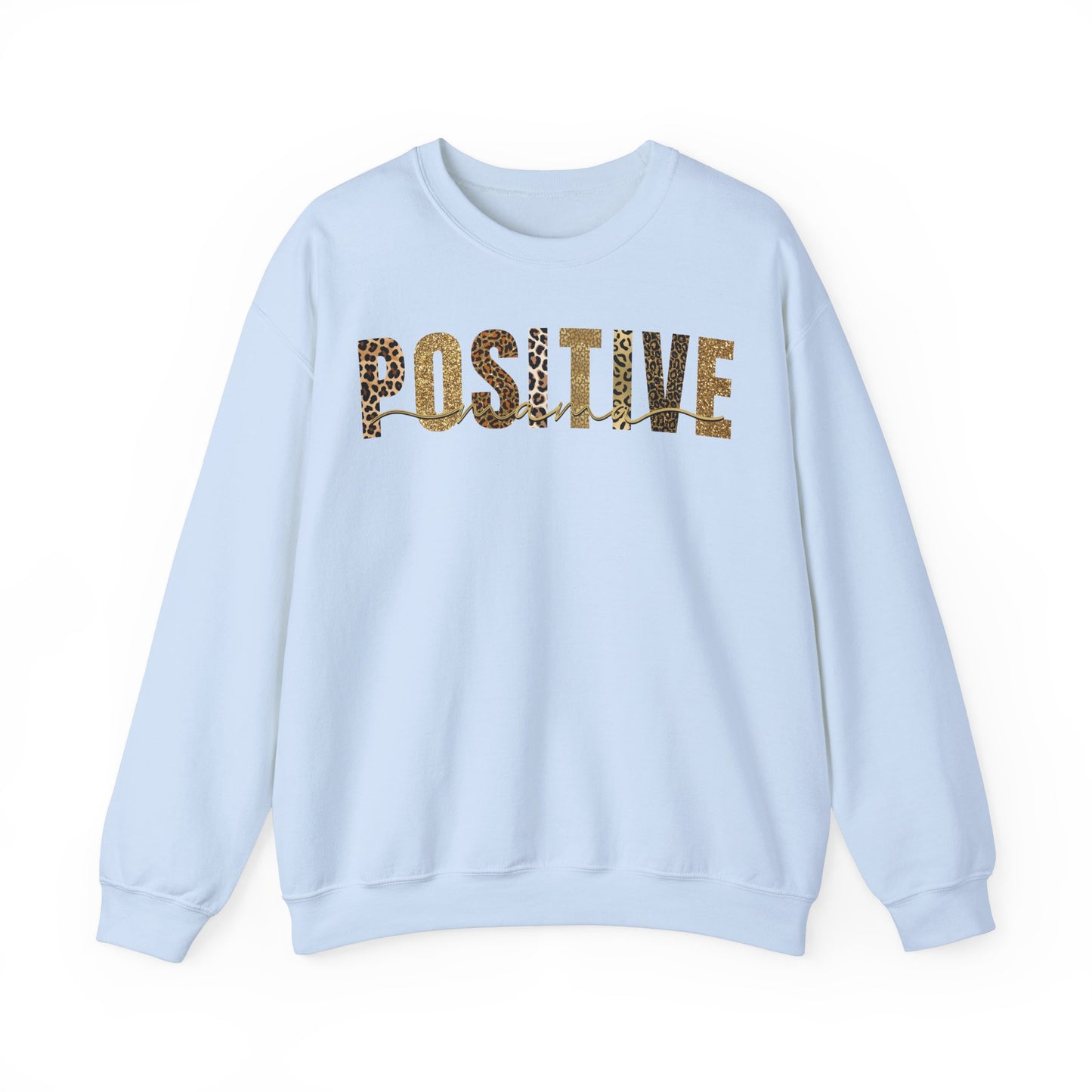 Positive Mama Glitter Leopard Patterns Sweatshirt