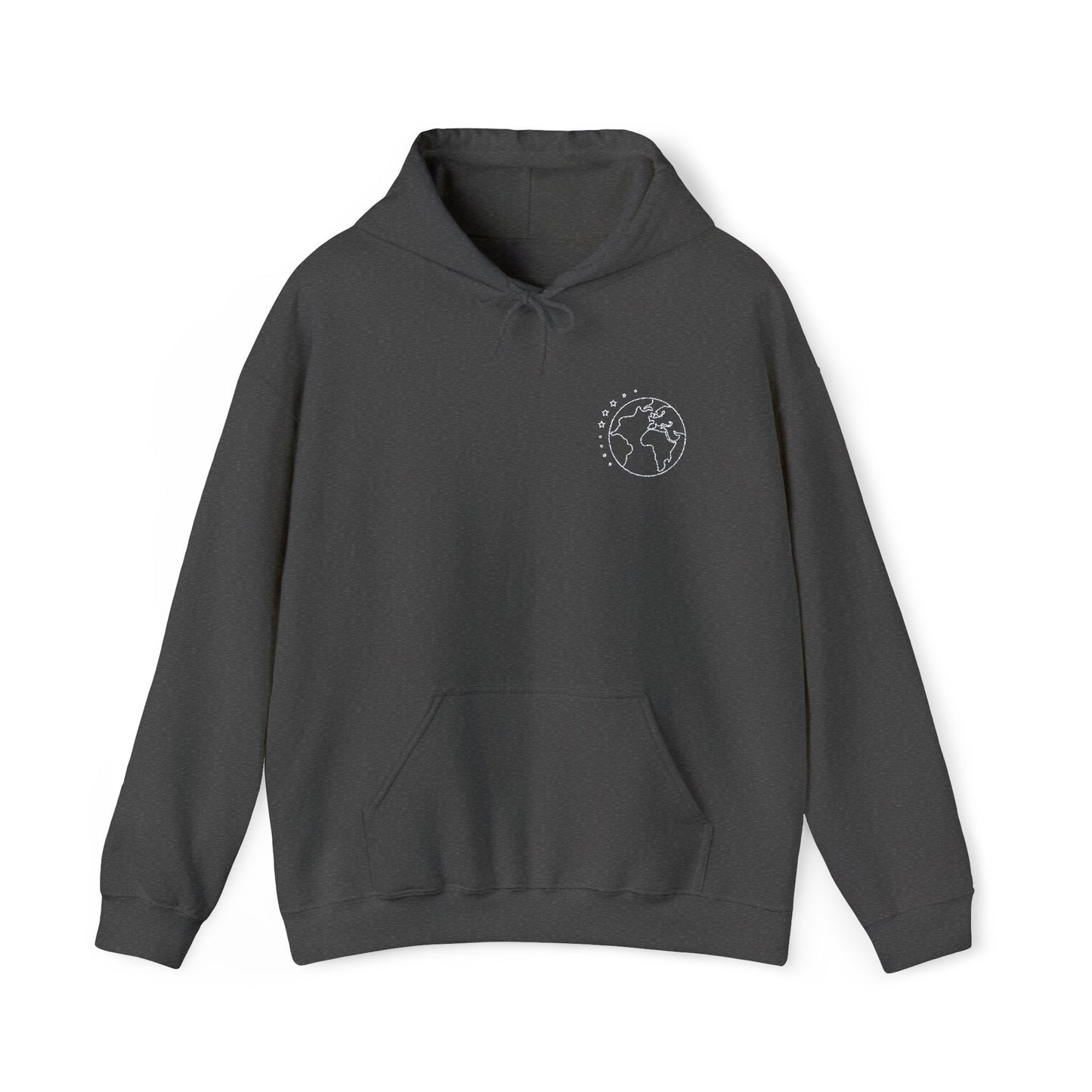 Embroidered Earth Mystical Minimalistic Hoodie