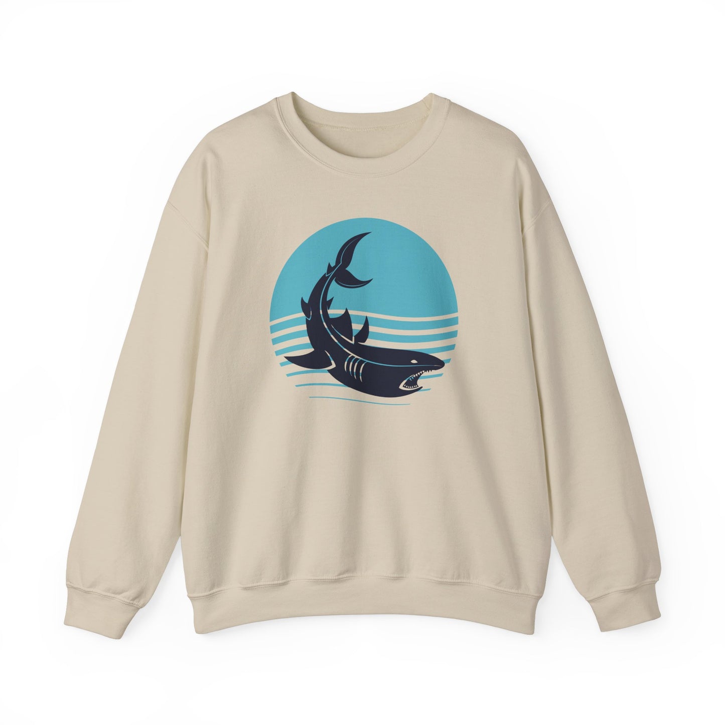 Shark and Waves Graphic Sweatshirt