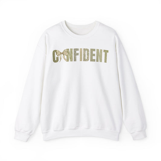 Confident With Coquette Bow Green Pattern Sweatshirt